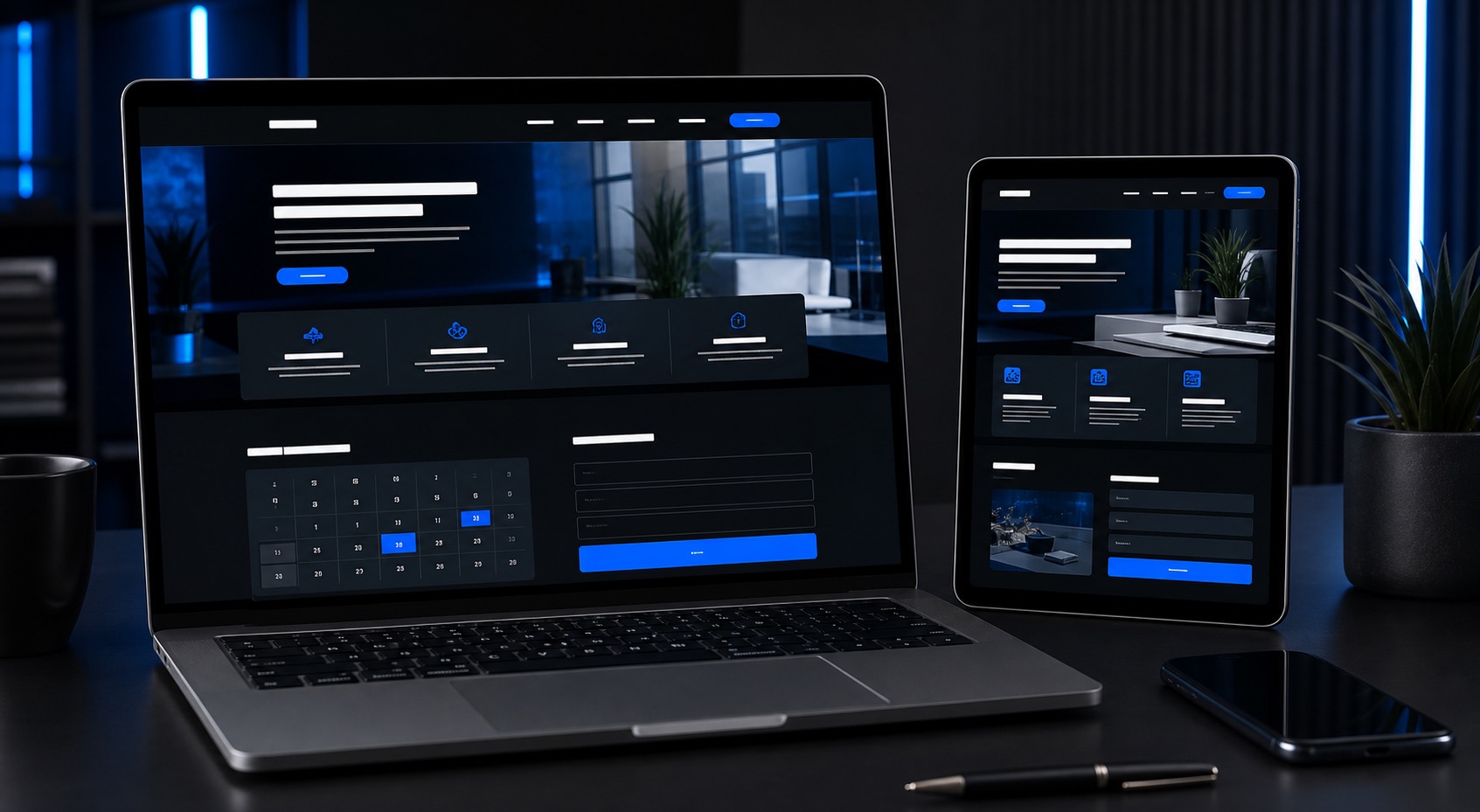 Demo einer Service-Website mit Terminbuchung und Kontaktformular